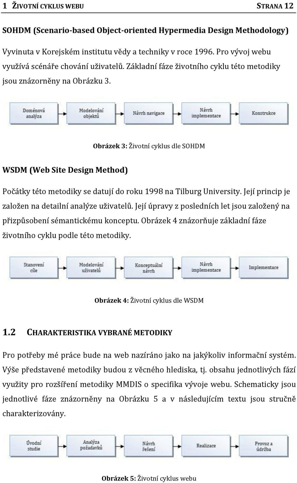 Obrázek 3: Životní cyklus dle SOHDM WSDM (Web Site Design Method) Počátky této metodiky se datují do roku 1998 na Tilburg University. Její princip je založen na detailní analýze uživatelů.