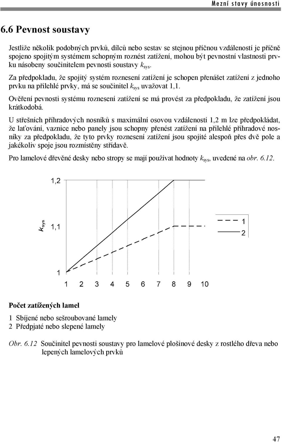 Ověření pevnosti systému roznesení zatížení se má provést za předpoladu, že zatížení jsou rátodobá.