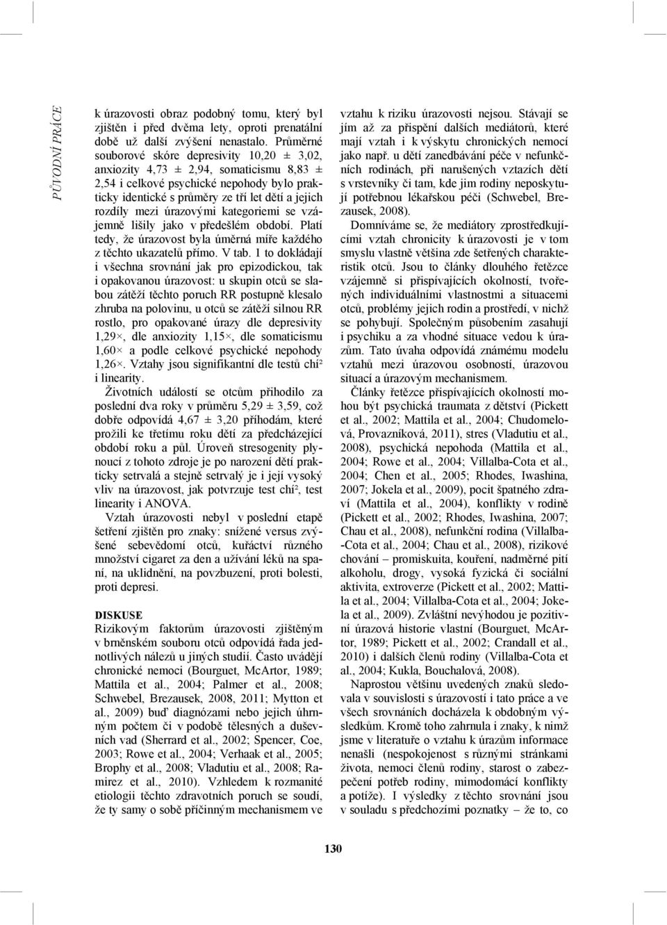 úrazovými kategoriemi se vzájemně lišily jako v předešlém období. Platí tedy, že úrazovost byla úměrná míře každého z těchto ukazatelů přímo. V tab.