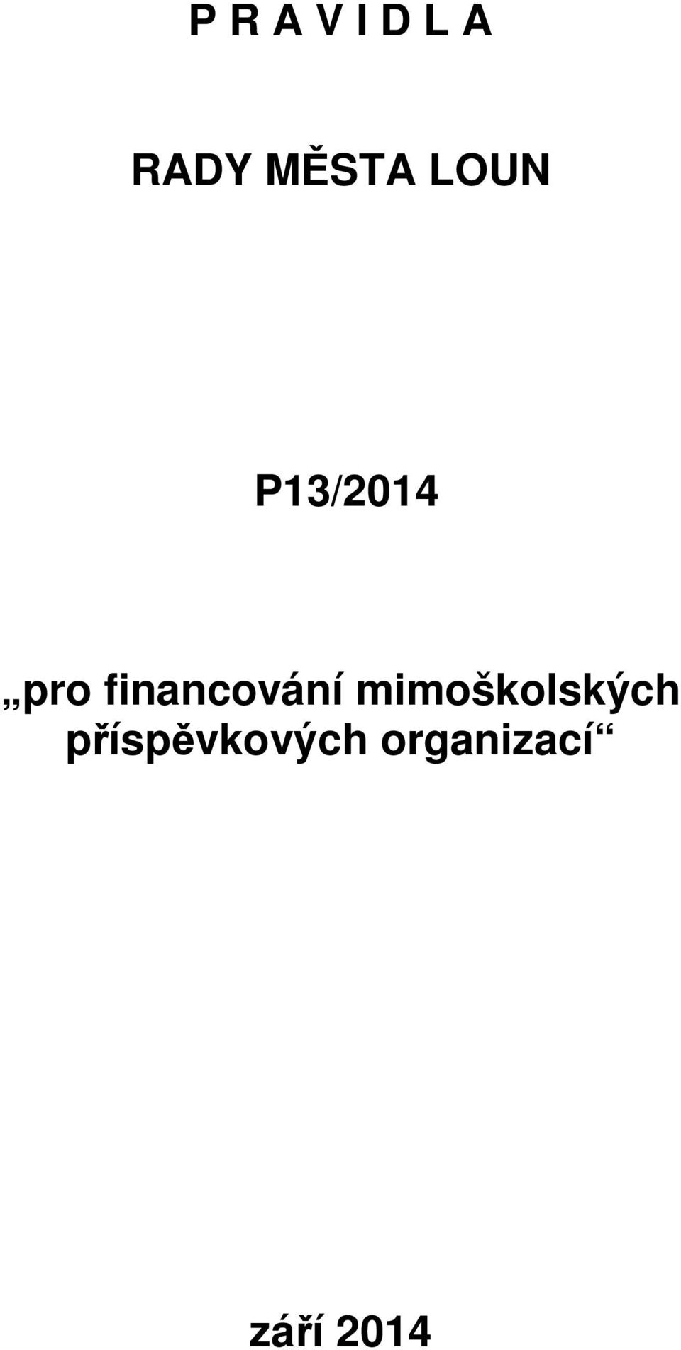 financování mimoškolských