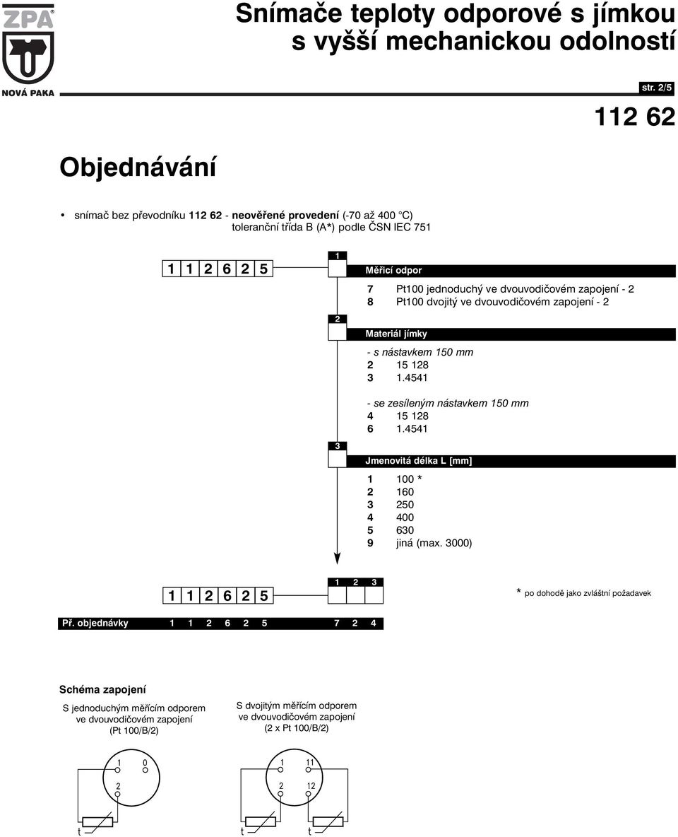 jednoduchý - 8 Pt00 dvojitý - - s nástavkem 50 mm 5 8.