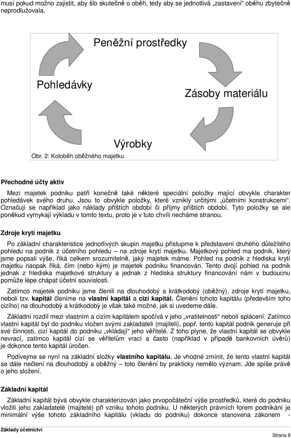 Jsou to obvykle položky, které vznikly určitými účetními konstrukcemi. Označují se například jako náklady příštích období či příjmy příštích období.