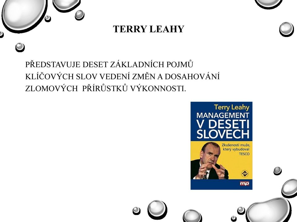 SLOV VEDENÍ ZMĚN A DOSAHOVÁNÍ