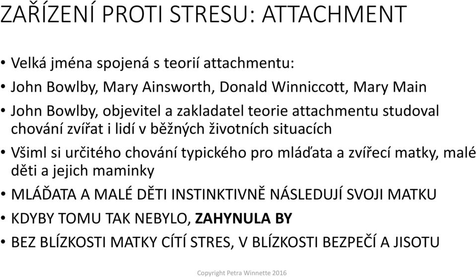 životních situacích Všiml si určitého chování typického pro mláďata a zvířecí matky, malé děti a jejich maminky MLÁĎATA A