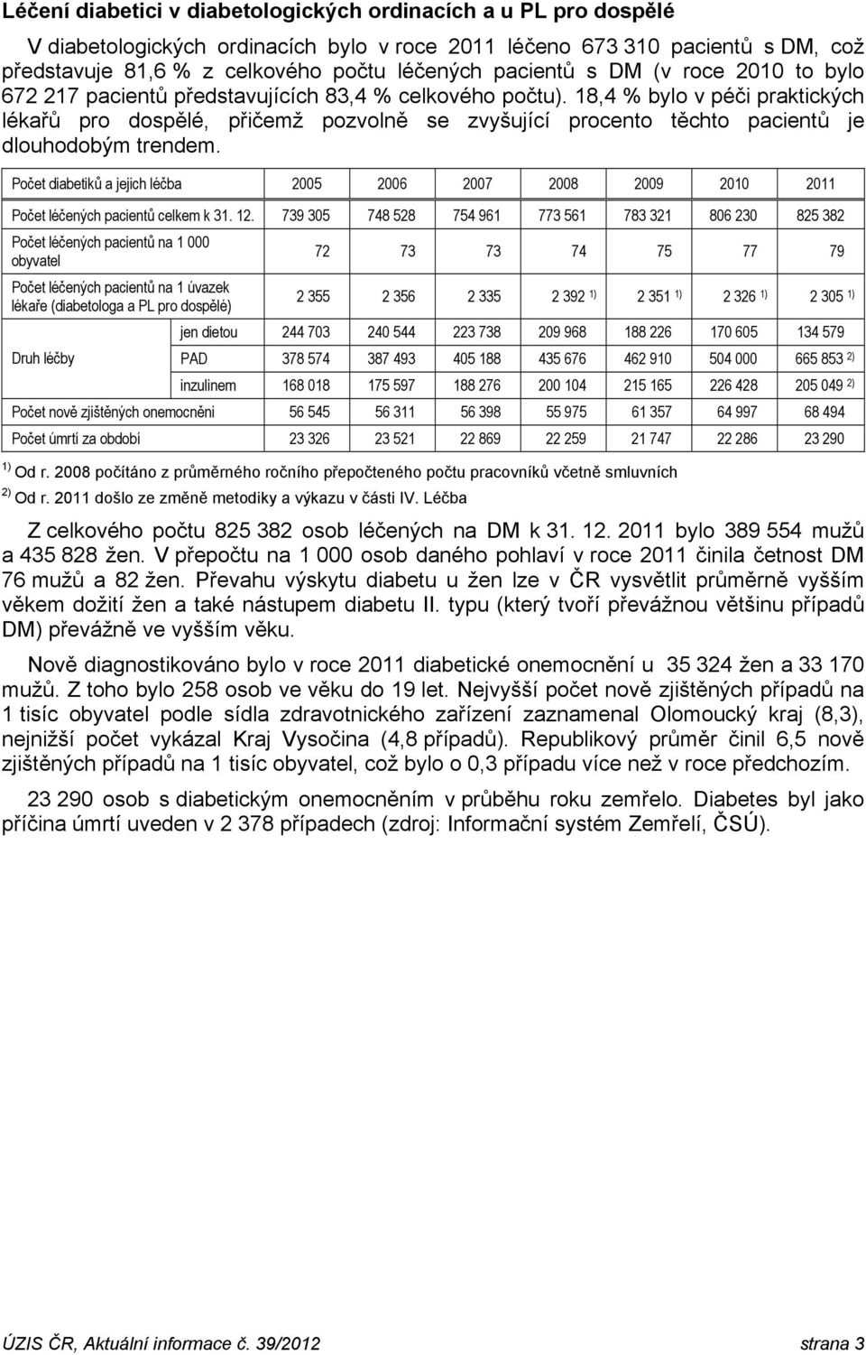 18,4 % bylo v péči praktických lékařů pro dospělé, přičemž pozvolně se zvyšující procento těchto pacientů je dlouhodobým trendem.