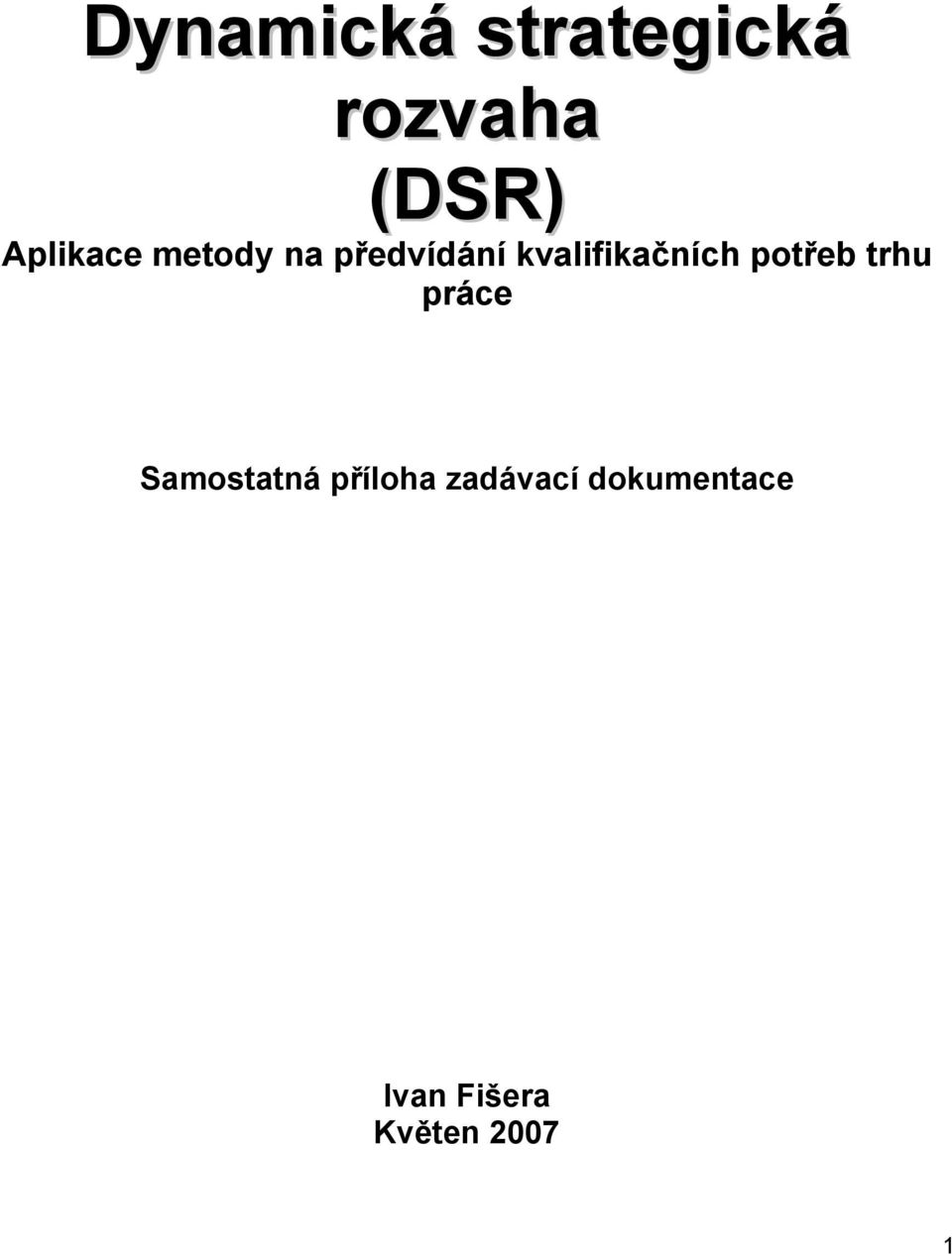kvalifikačních potřeb trhu práce