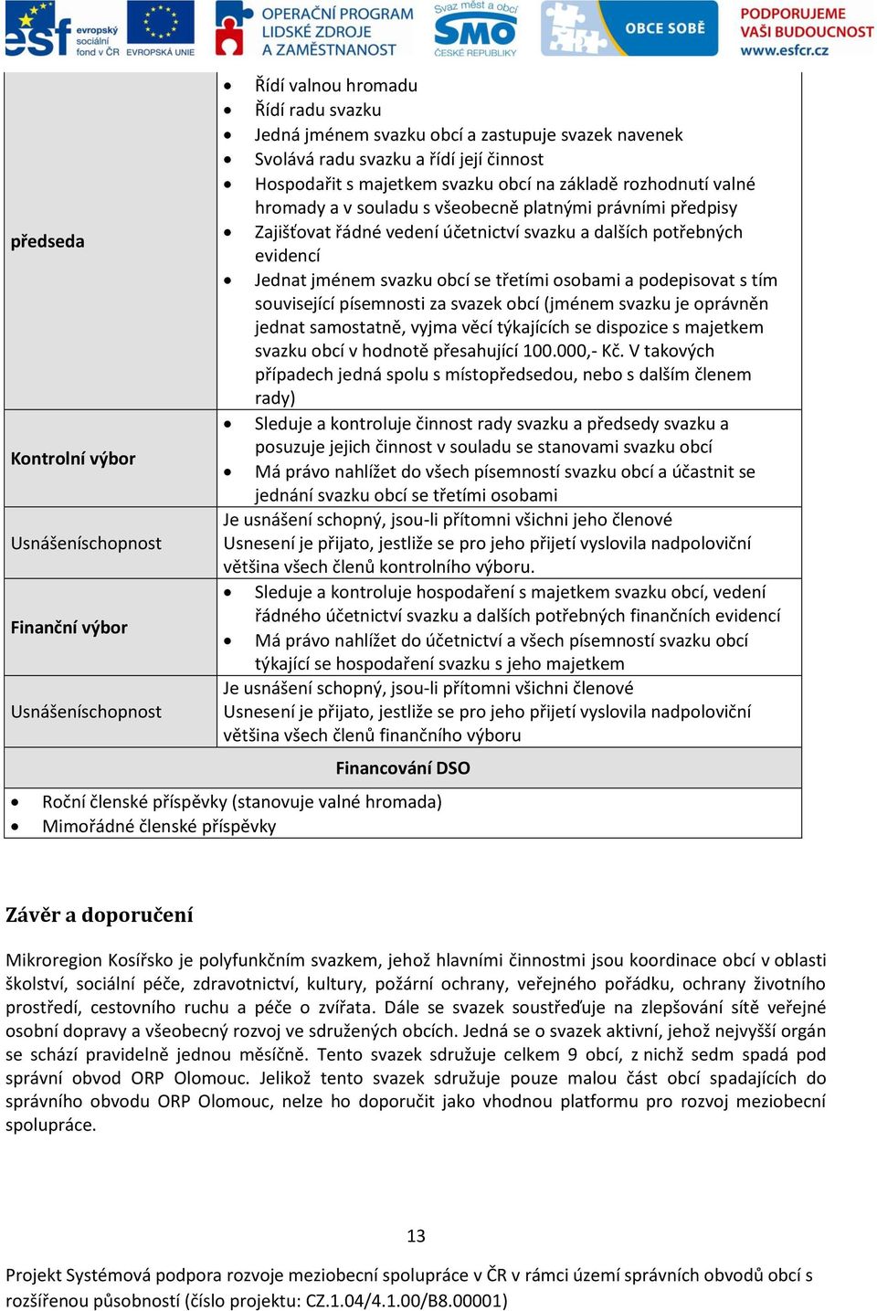 evidencí Jednat jménem svazku obcí se třetími osobami a podepisovat s tím související písemnosti za svazek obcí (jménem svazku je oprávněn jednat samostatně, vyjma věcí týkajících se dispozice s