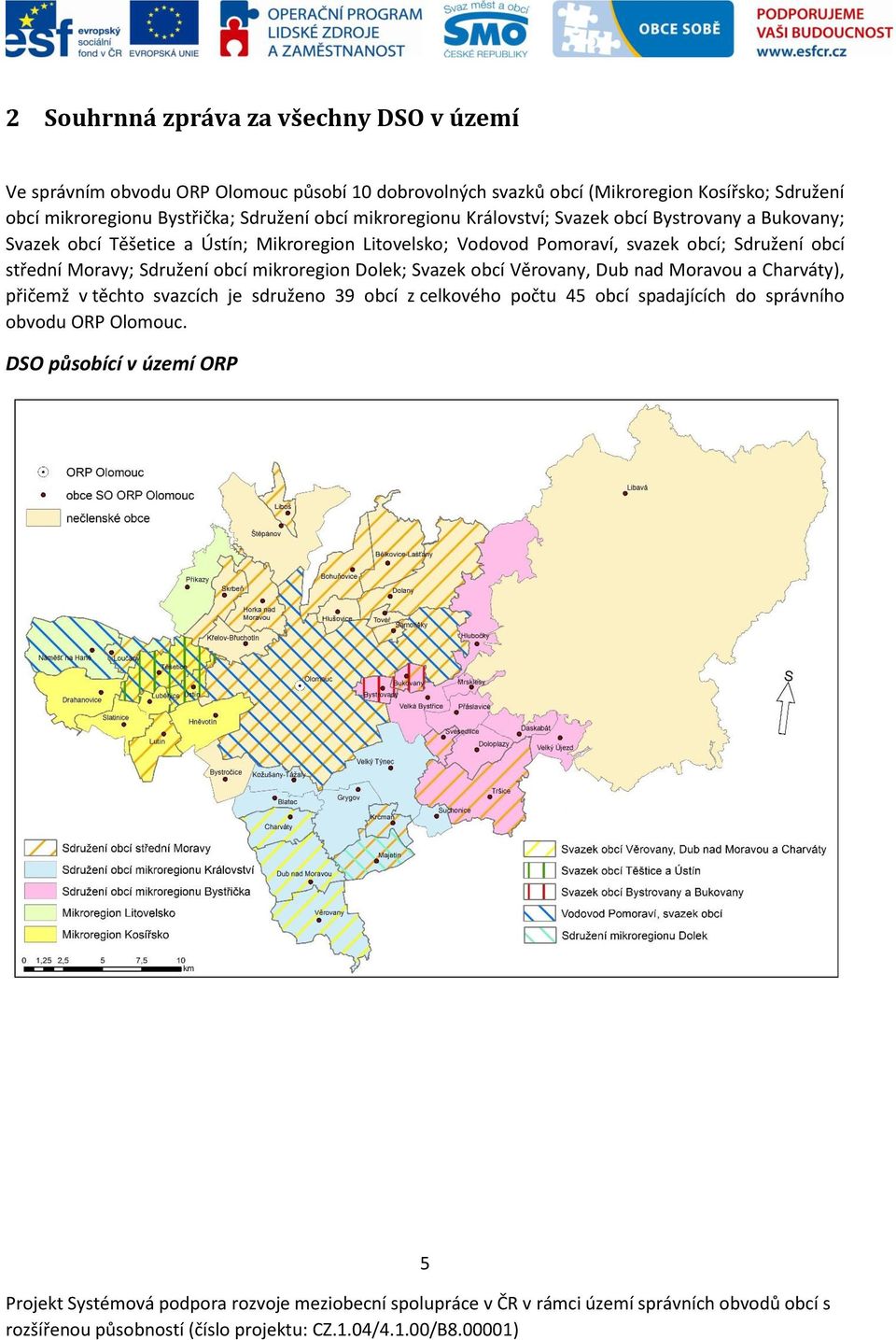 Litovelsko; Vodovod Pomoraví, svazek obcí; Sdružení obcí střední Moravy; Sdružení obcí mikroregion Dolek; Svazek obcí Věrovany, Dub nad Moravou a