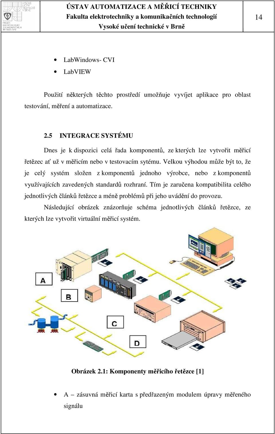 Velkou výhodou může být to, že je celý systém složen z komponentů jednoho výrobce, nebo z komponentů využívajících zavedených standardů rozhraní.