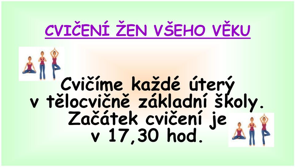 tělocvičně základní školy.