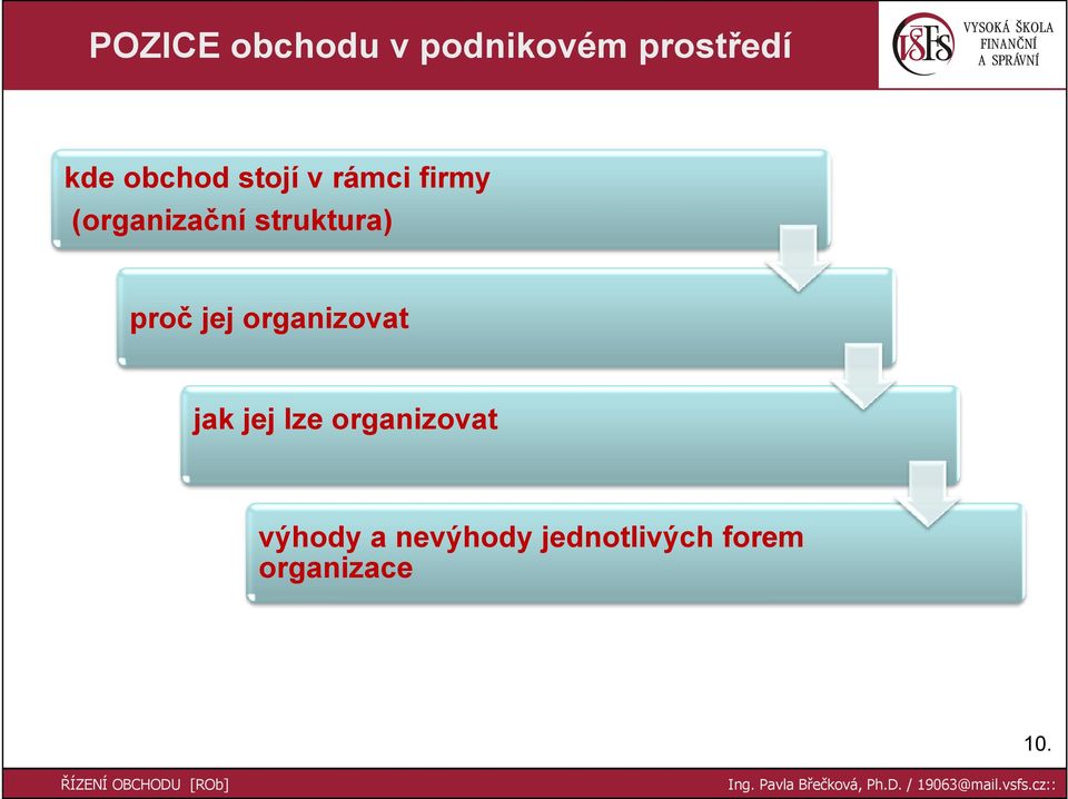 struktura) proč jej organizovat jak jej lze