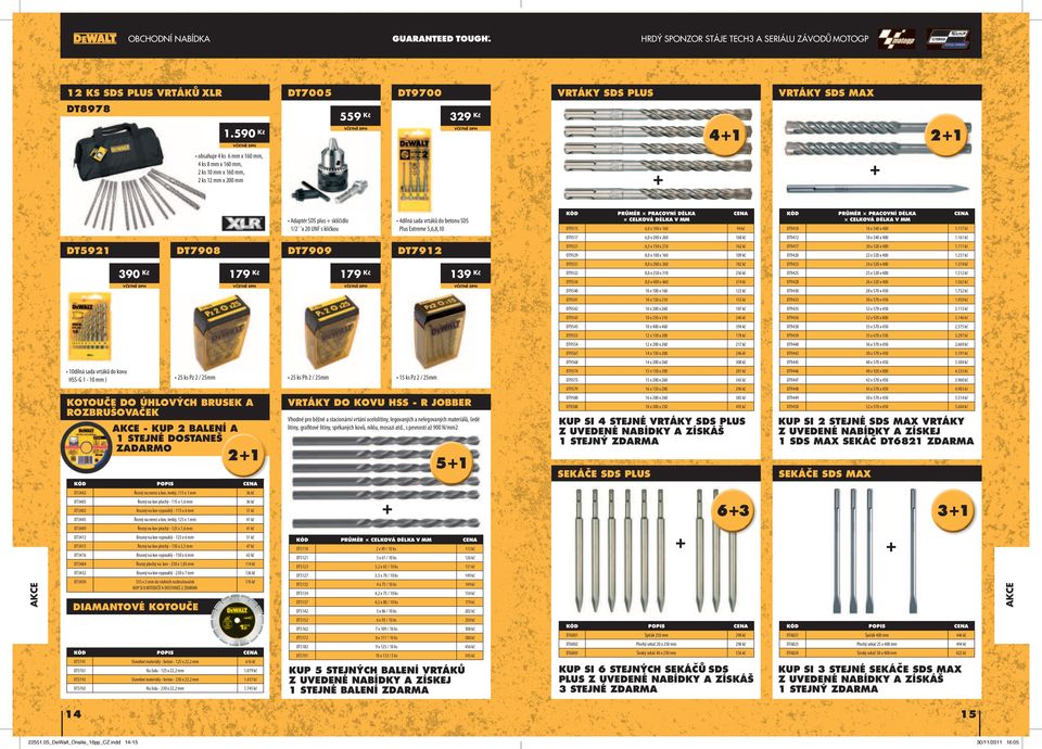 HSS-G 1-10 mm ) 4dílná sada vrtáků do betonu SDS Plus Extreme 5,6,8,10 139 25 ks Ph 2 / 25mm 25 ks Pz 2 / 25mm KOTOUC E DO ÚHLOVÝCH BRUSEK A ROZBRUŠOVAC EK - KUP 2 BALENÍ A Š 1 STEJNÉ DOSTANEŠ