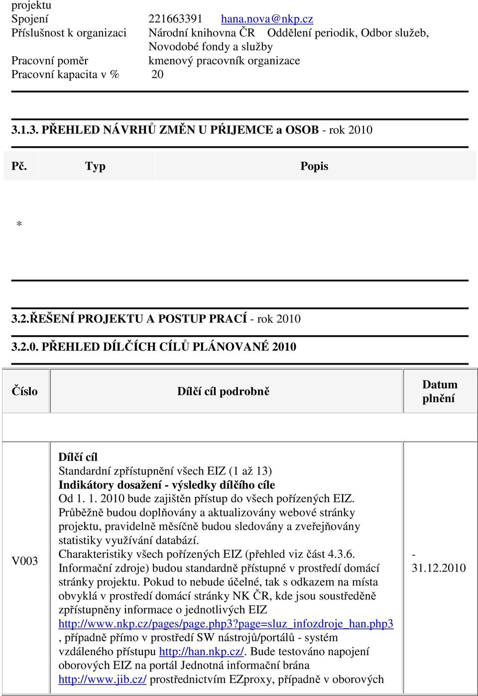 1.3. PŘEHLED NÁVRHŮ ZMĚN U PŔIJEMCE a OSOB - rok 21