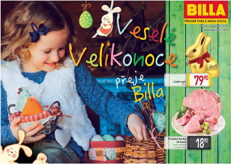 2016 Velikonoce preje Billa Lindt