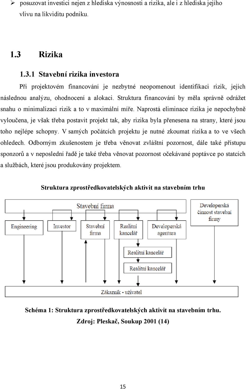 Struktura financování by měla správně odráţet snahu o minimalizaci rizik a to v maximální míře.