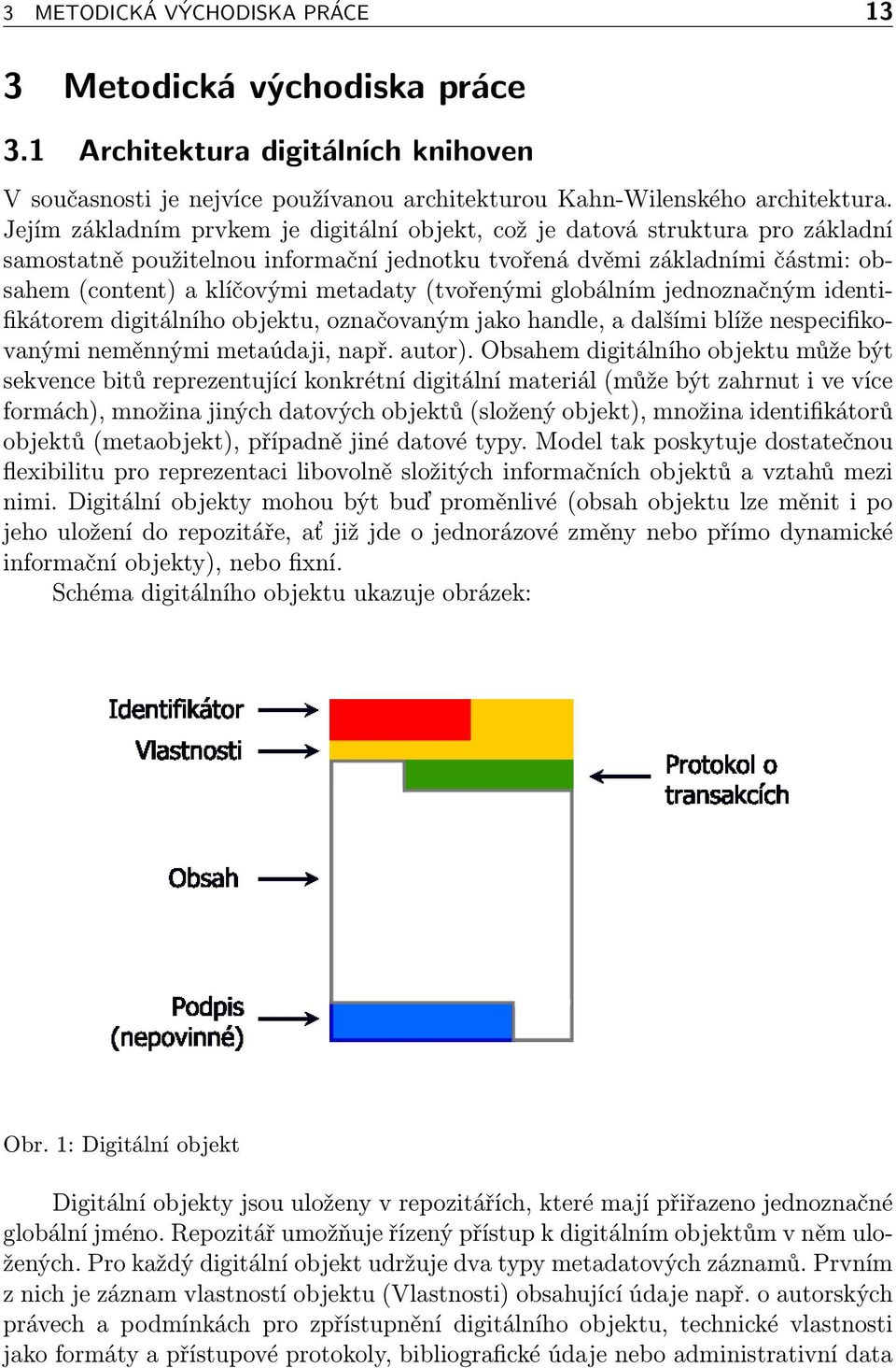 (tvořenými globálním jednoznačným identifikátorem digitálního objektu, označovaným jako handle, a dalšími blíže nespecifikovanými neměnnými metaúdaji, např. autor).