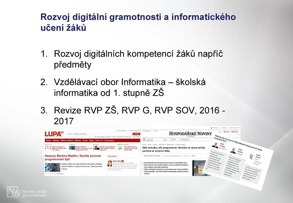 Rozvoj digitálních kompetencí žáků napříč předměty 2.