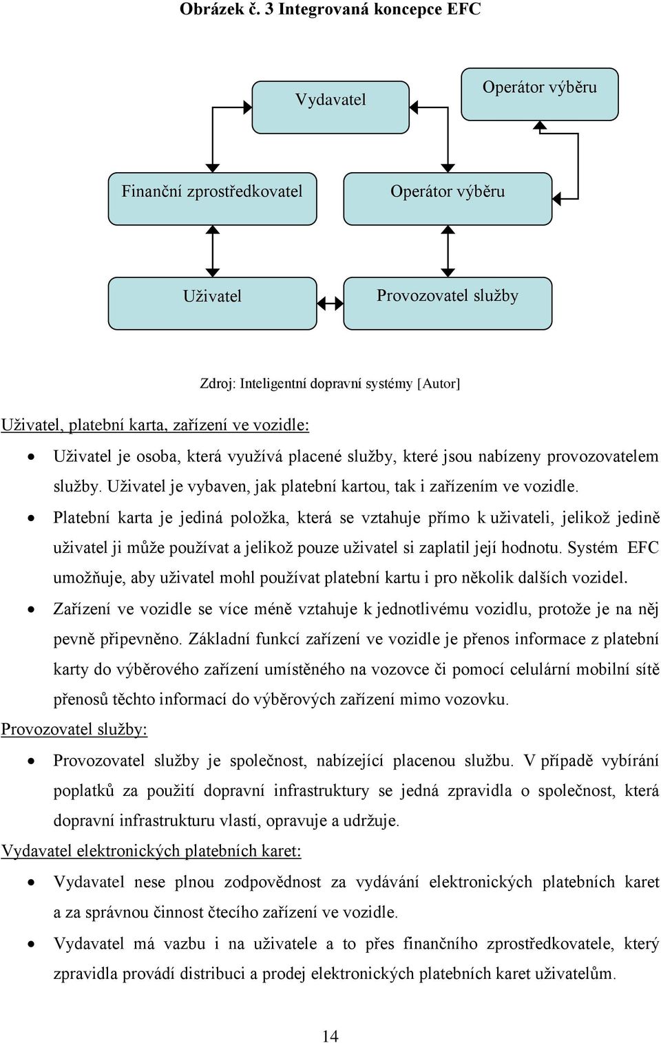 zařízení ve vozidle: Uživatel je osoba, která využívá placené služby, které jsou nabízeny provozovatelem služby. Uživatel je vybaven, jak platební kartou, tak i zařízením ve vozidle.