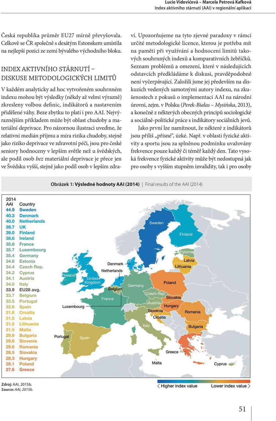 Index aktivního stárnutí diskuse metodologických limitů V každém analyticky ad hoc vytvořeném souhrnném indexu mohou být výsledky (někdy až velmi výrazně) zkresleny volbou definic, indikátorů a