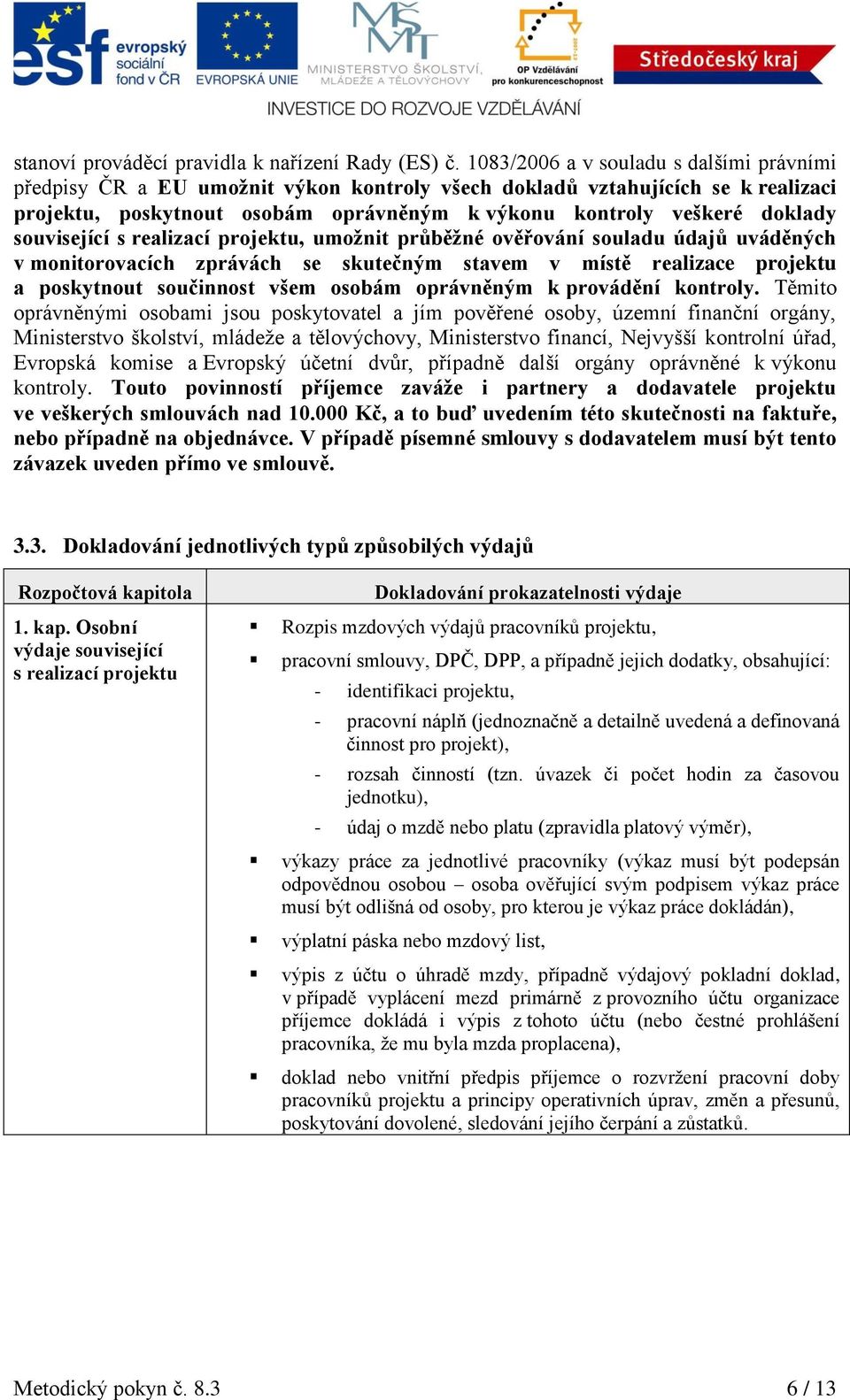 související s realizací projektu, umožnit průběžné ověřování souladu údajů uváděných v monitorovacích zprávách se skutečným stavem v místě realizace projektu a poskytnout součinnost všem osobám