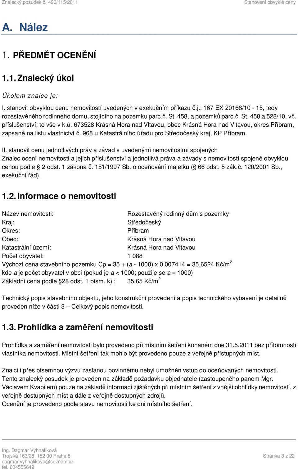 968 u Katastrálního úřadu pro Středočeský kraj, KP Příbram. II.