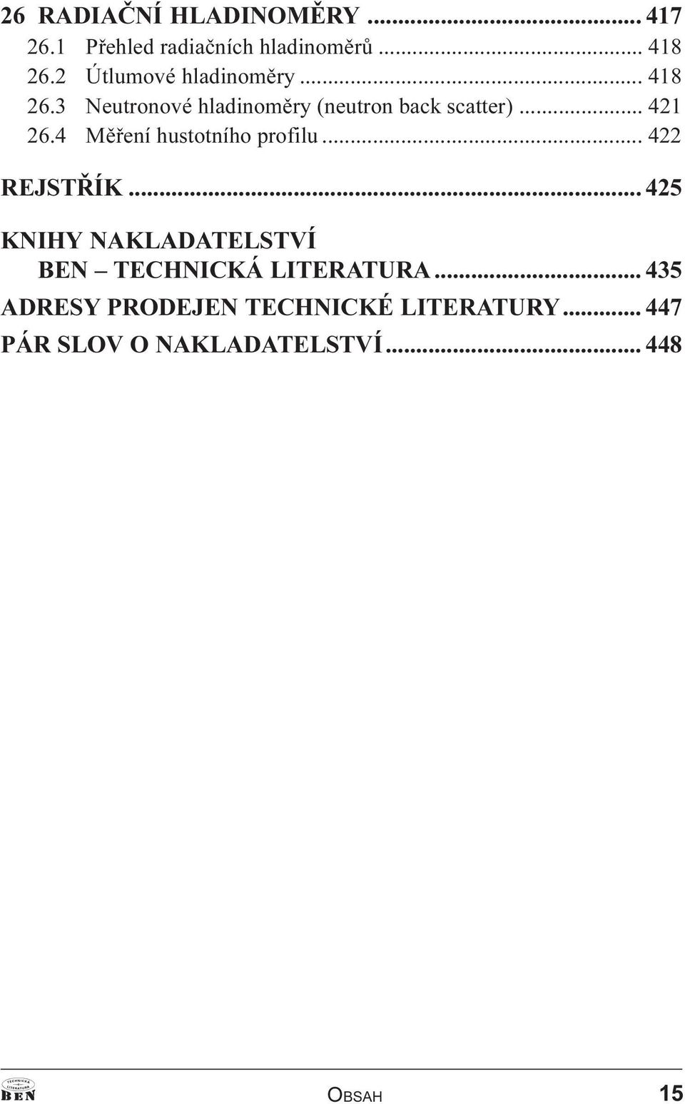4 Mìøení hustotního profilu... 422 REJSTØÍK.