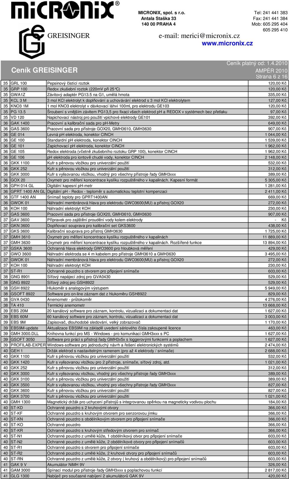 elektrodu GE103 120,00 Kč 35 PG 13.