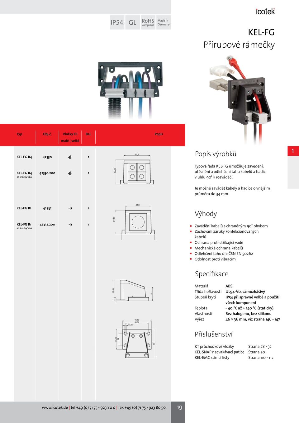 KEL-FG B1 42332-1 1 62,2 KEL-FG B1 se šrouby V2A 42332.