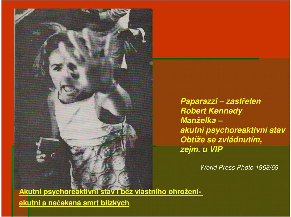 u VIP World Press Photo 1968/69 Akutní psychoreaktivní