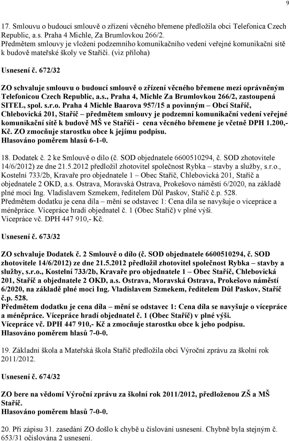 672/32 ZO schvaluje smlou