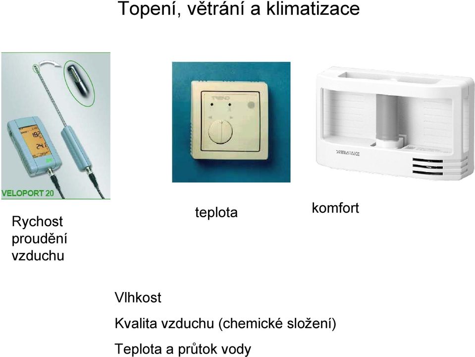 komfort Vlhkost Kvalita vzduchu