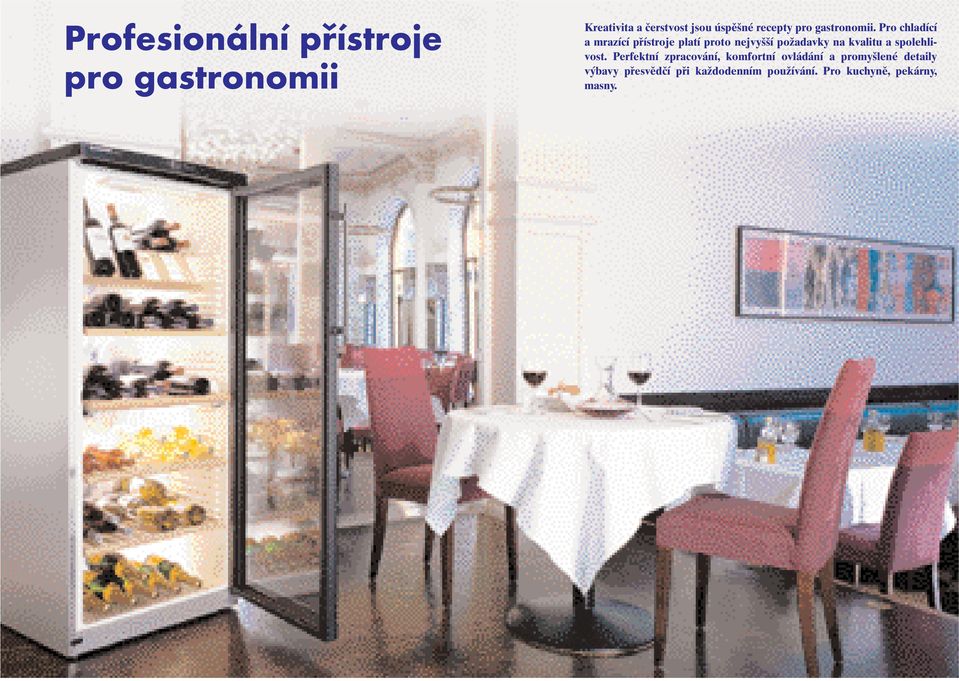 Pro chladící a mrazící přístroje platí proto nejvyšší požadavky na kvalitu a