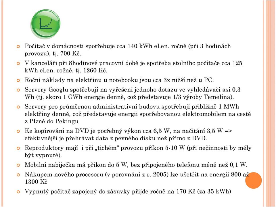 skoro 1 GWh energie denně, což představuje 1/3 výroby Temelína).