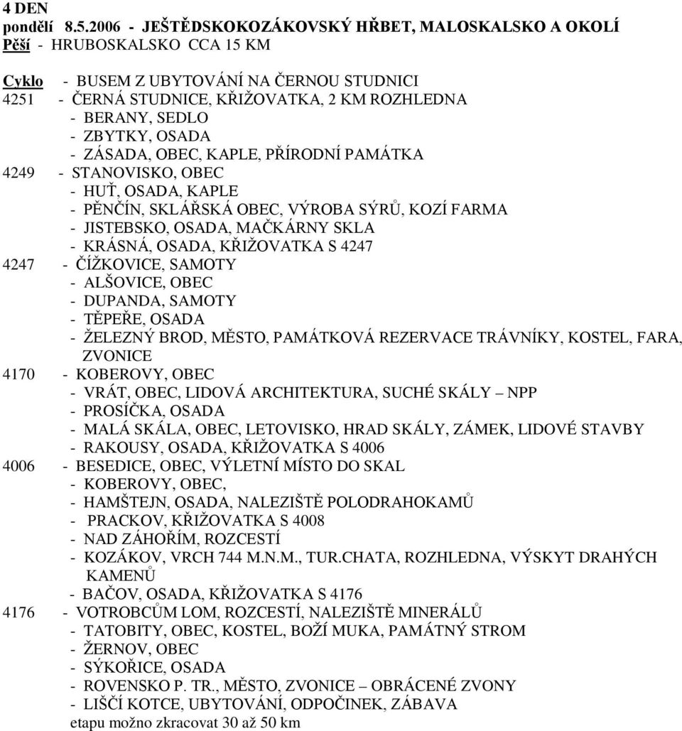 ZBYTKY, OSADA - ZÁSADA, OBEC, KAPLE, PŘÍRODNÍ PAMÁTKA 4249 - STANOVISKO, OBEC - HUŤ, OSADA, KAPLE - PĚNČÍN, SKLÁŘSKÁ OBEC, VÝROBA SÝRŮ, KOZÍ FARMA - JISTEBSKO, OSADA, MAČKÁRNY SKLA - KRÁSNÁ, OSADA,