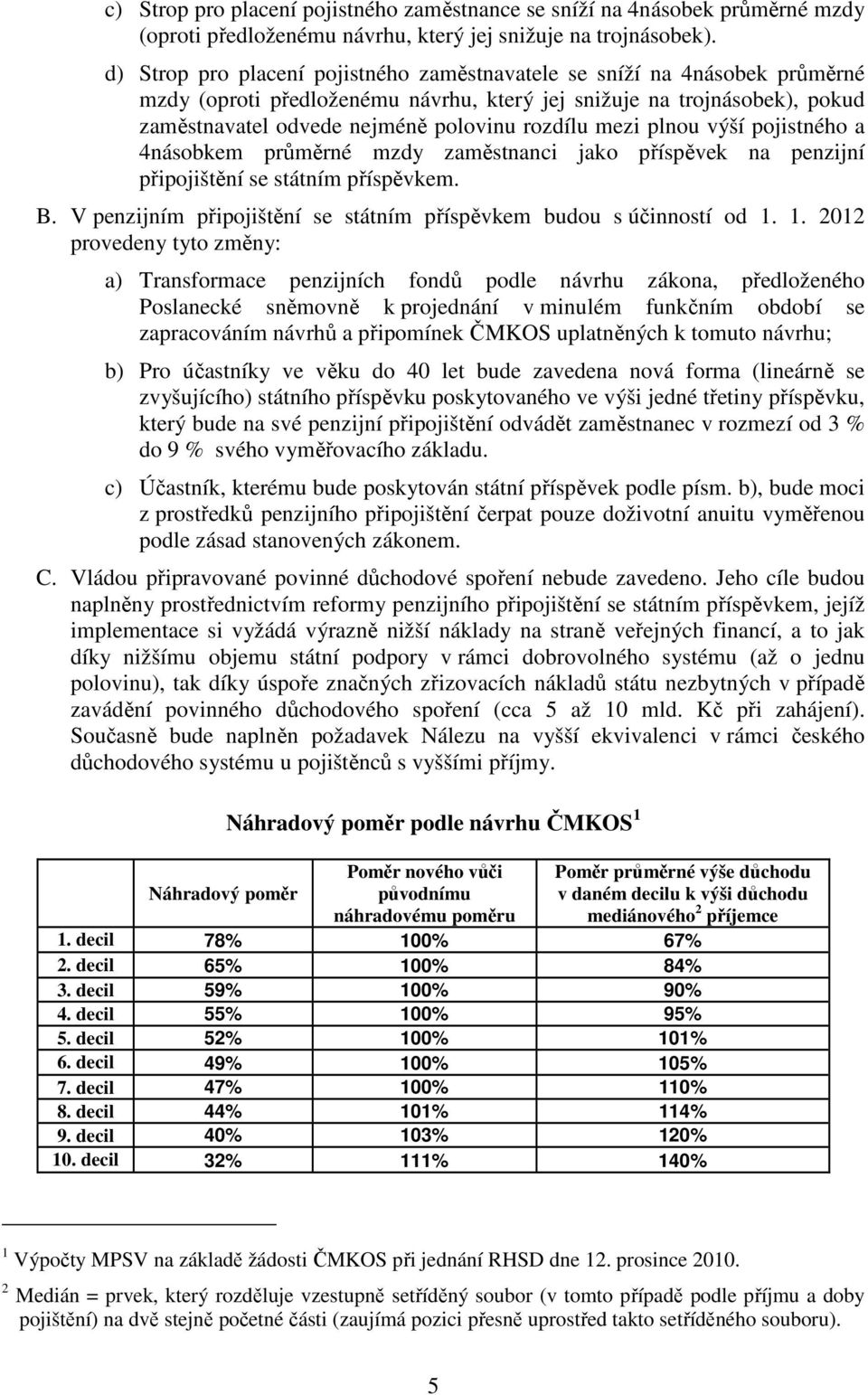 mezi plnou výší pojistného a 4násobkem průměrné mzdy zaměstnanci jako příspěvek na penzijní připojištění se státním příspěvkem. B.