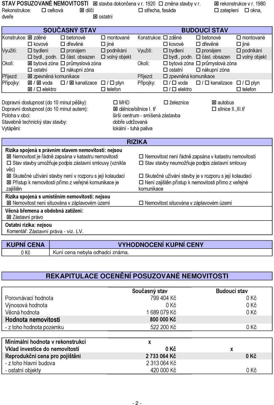 kovové dřevěné jiné Využití: bydlení pronájem podnikání Využití: bydlení pronájem podnikání bydl., podn. část.