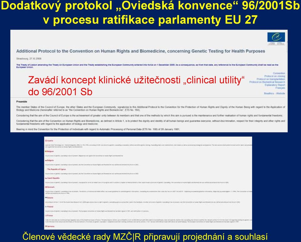 klinické užitečnosti clinical utility do 96/2001 Sb