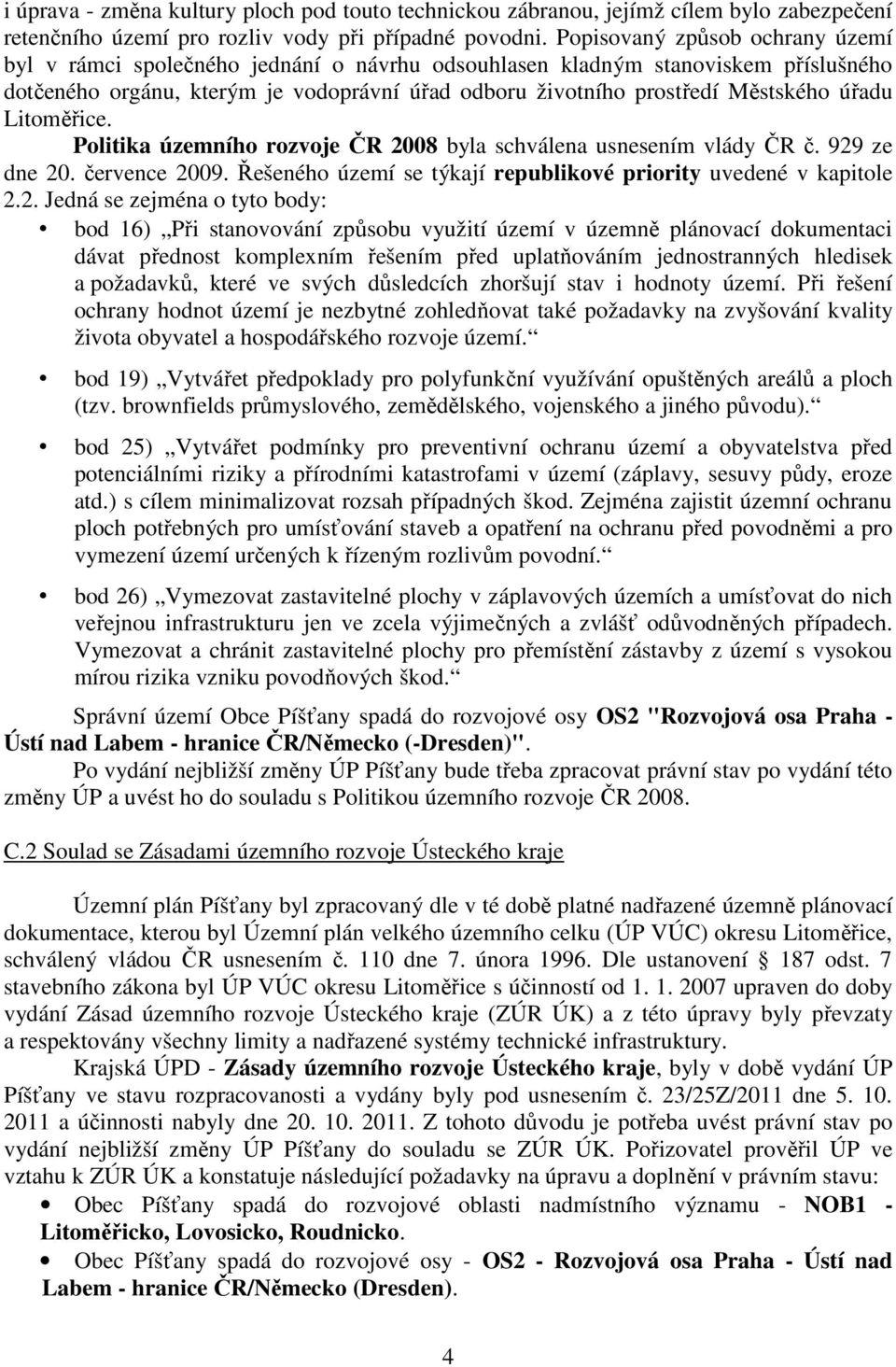 úřadu Litoměřice. Politika územního rozvoje ČR 20