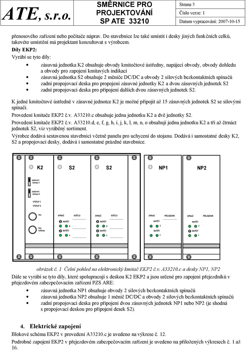 DC/DC a obvody 2 silových bezkontaktních spínačů zadní propojovací deska pro propojení zásuvné jednotky K2 a dvou zásuvných jednotek S2 zadní propojovací deska pro připojení dalších dvou zásuvných