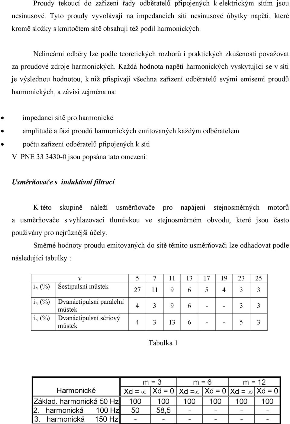 Nelineární odběry lze podle teoretických rozborů i praktických zkušeností považovat za proudové zdroje harmonických.