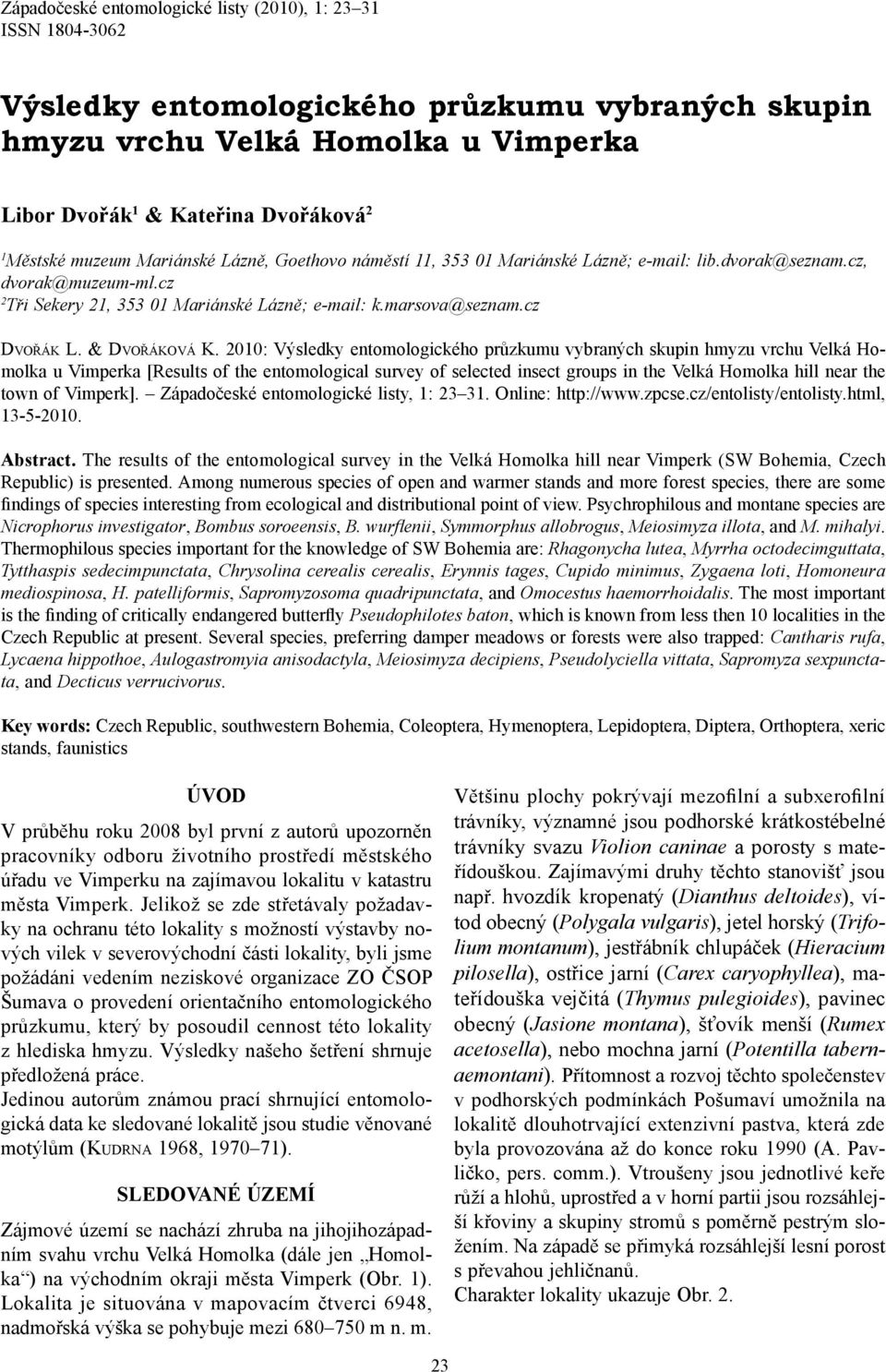 & DVOŘÁKOVÁ K.