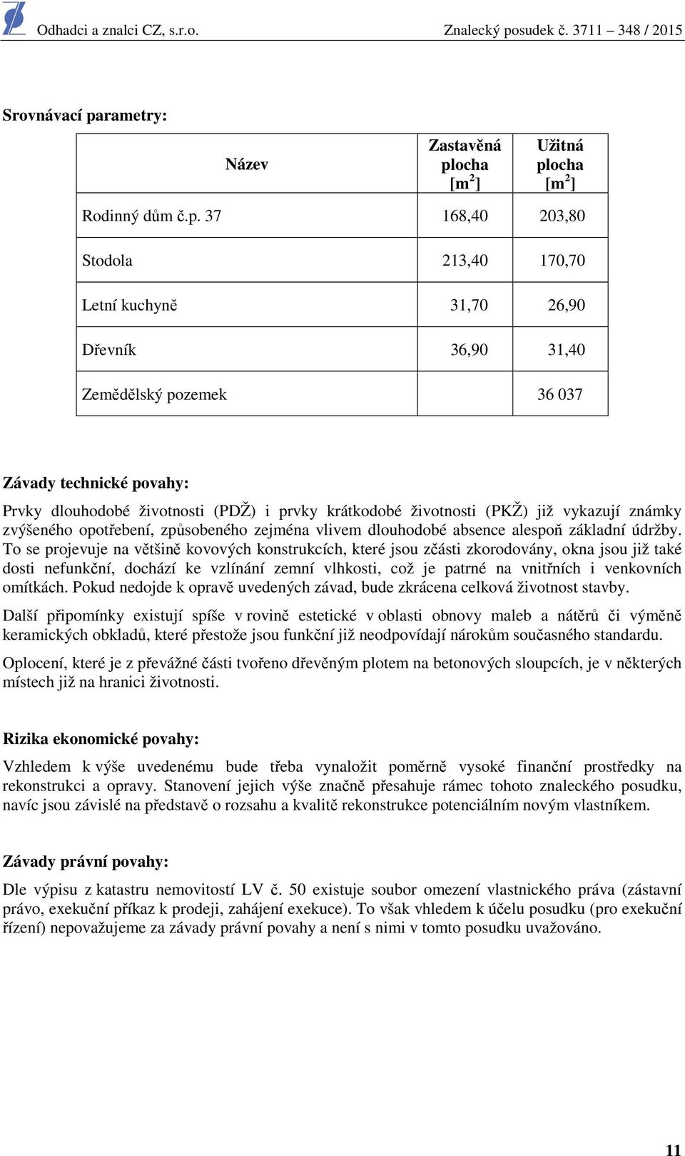 ocha [m 2 ] Užitná pl