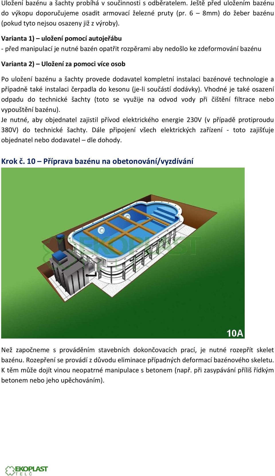 STAVEBNÍ PŘÍPRAVA BAZÉNU S PŘÍSLUŠENSTVÍM NÁVOD NA ZABUDOVÁNÍ BAZÉNU - PDF  Free Download