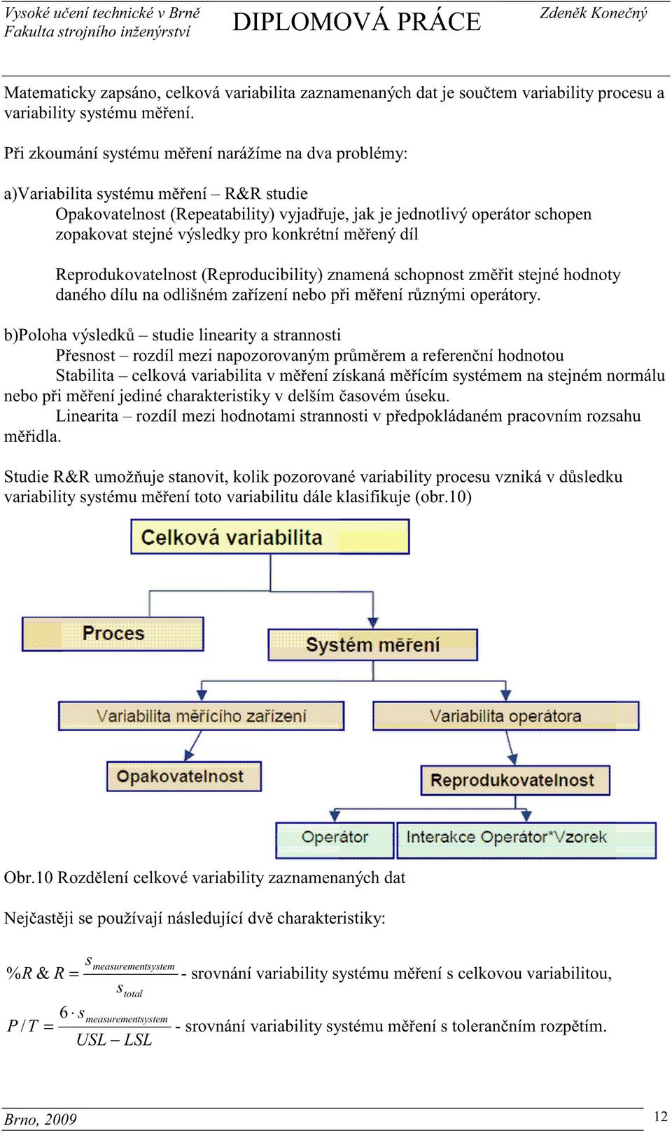 konkrétní m ený díl Reprodukovatelnost (Reproducibility) znamená schopnost zm it stejné hodnoty daného dílu na odlišném za ízení nebo p i m ení r znými operátory.