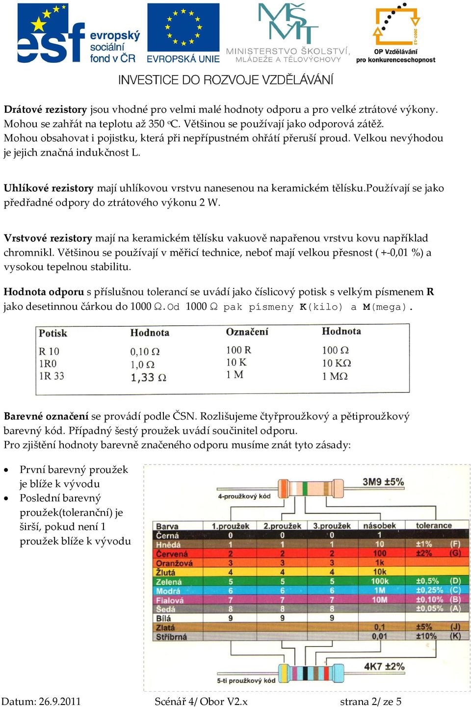 používají se jako předřadné odpory do ztrátového výkonu 2 W. Vrstvové rezistory mají na keramickém tělísku vakuově napařenou vrstvu kovu například chromnikl.