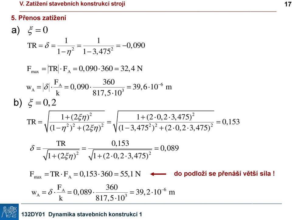 (2 ) (1 3,475 ) (20,2 3,475) 0,153 TR 0,153 2 2 1 (2 ) 1 (20,2 3,475) 0,089 Fmax TR F A