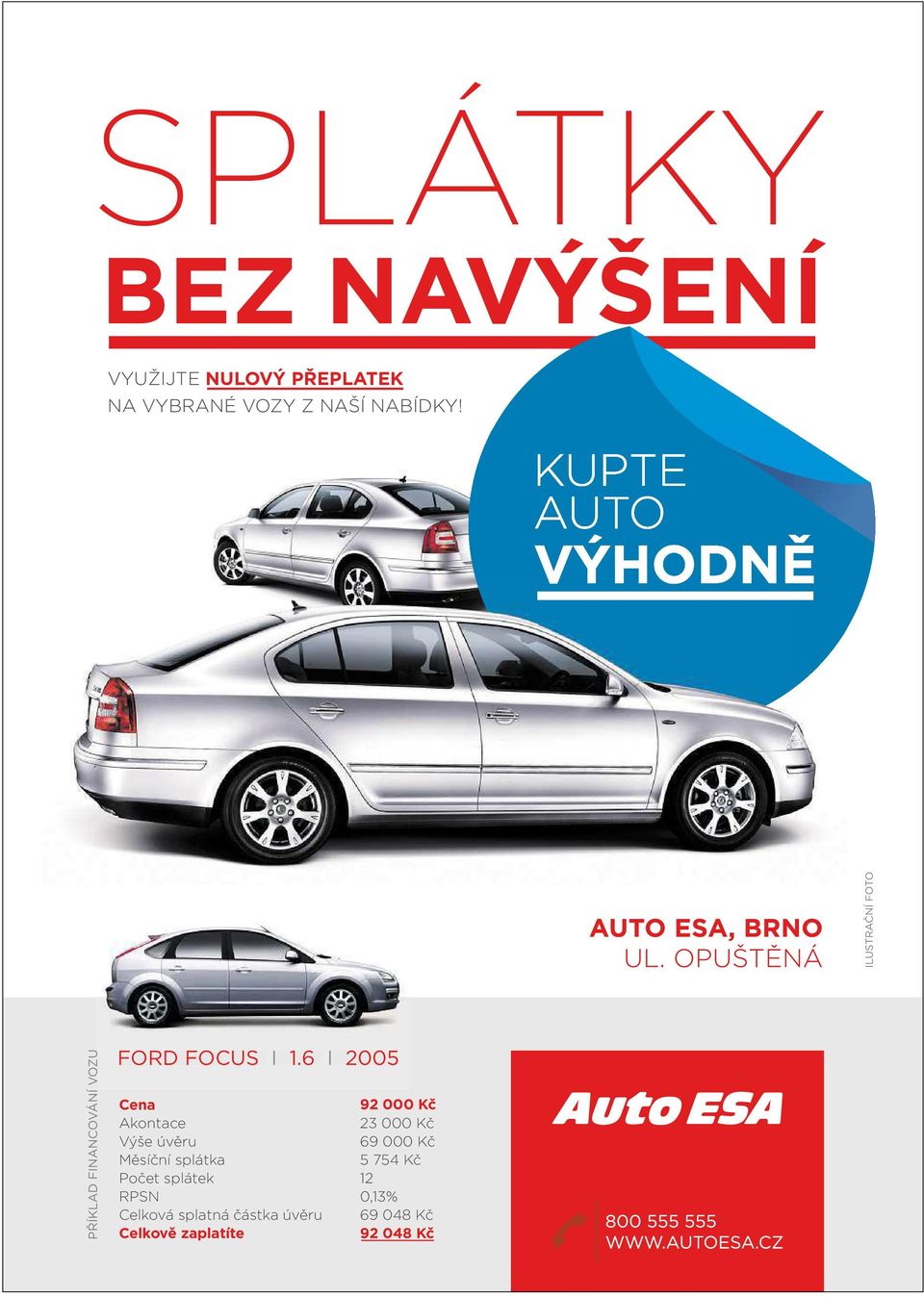 6 I 2005 Cena Akontace Výše úvěru Měsíční splátka Počet splátek RPSN Celková
