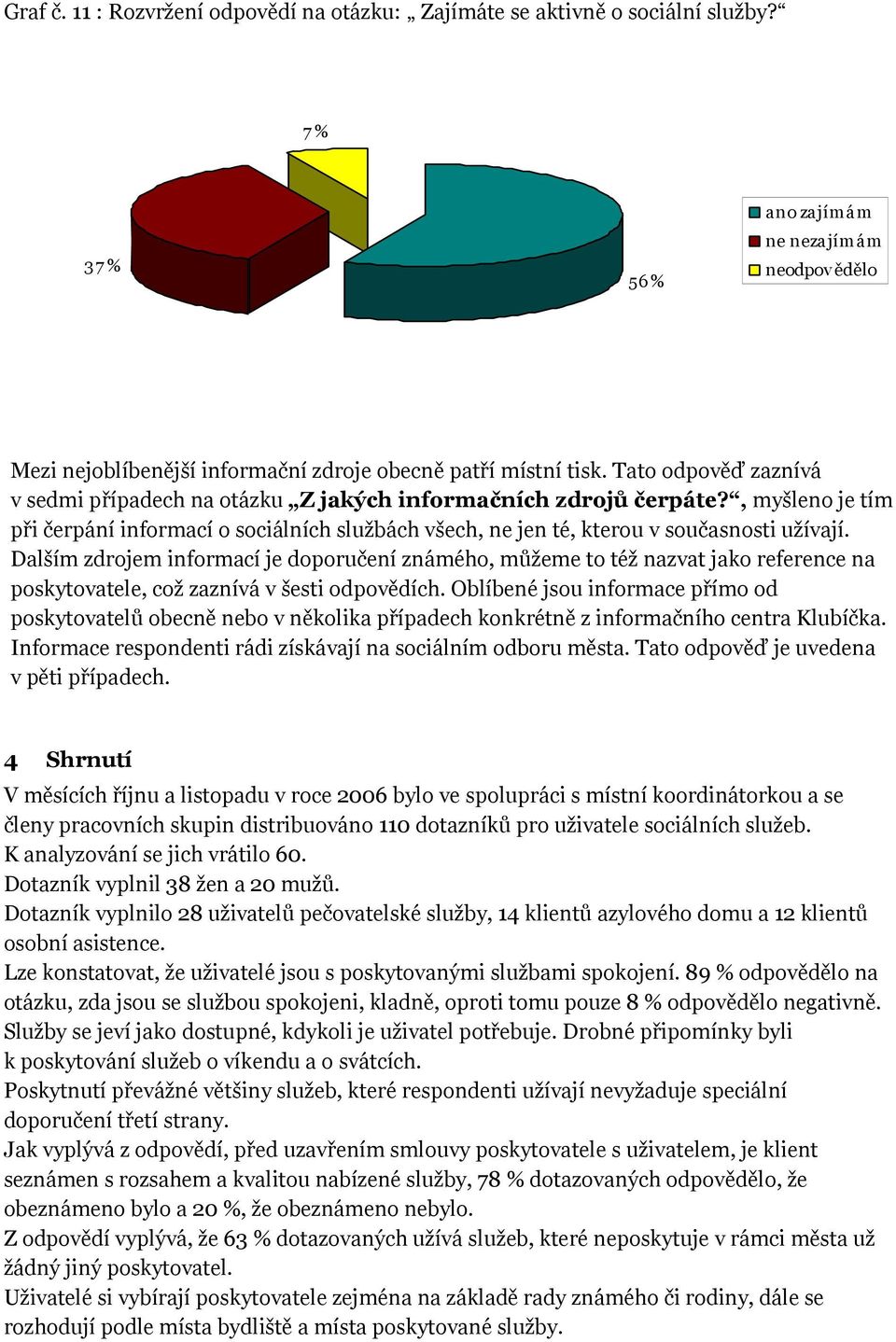 Dalším zdrojem informací je doporučení známého, můžeme to též nazvat jako reference na poskytovatele, což zaznívá v šesti odpovědích.
