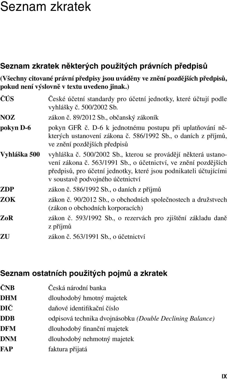 D-6 k jednotnému postupu při uplatňování některých ustanovení zákona č. 586/1992 Sb., o daních z příjmů, ve znění pozdějších předpisů vyhláška č. 500/2002 Sb.
