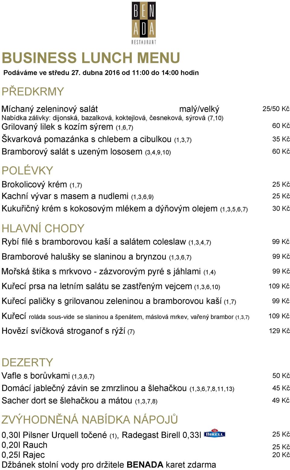 krém (1,7) Rybí filé s bramborovou kaší a
